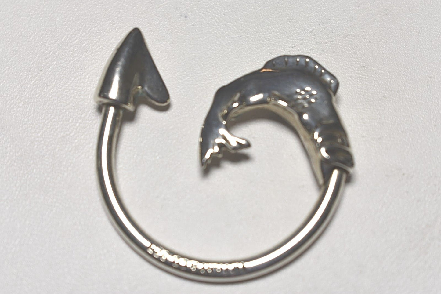 Tiffany & Co. Fish Themed Solid Sterling Silver Key Chain Ring