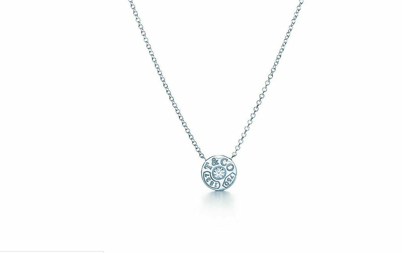 Tiffany & Co. 1837 Round Diamond Padlock Charm Pendant Necklace 16" ($875)