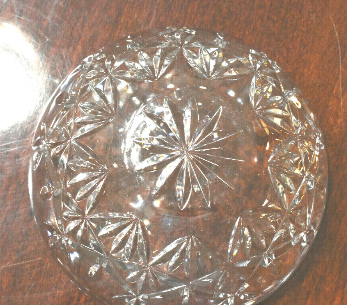 Tiffany & Co Lead Crystal Rare Pattern  6" Bowl for Decor or Service