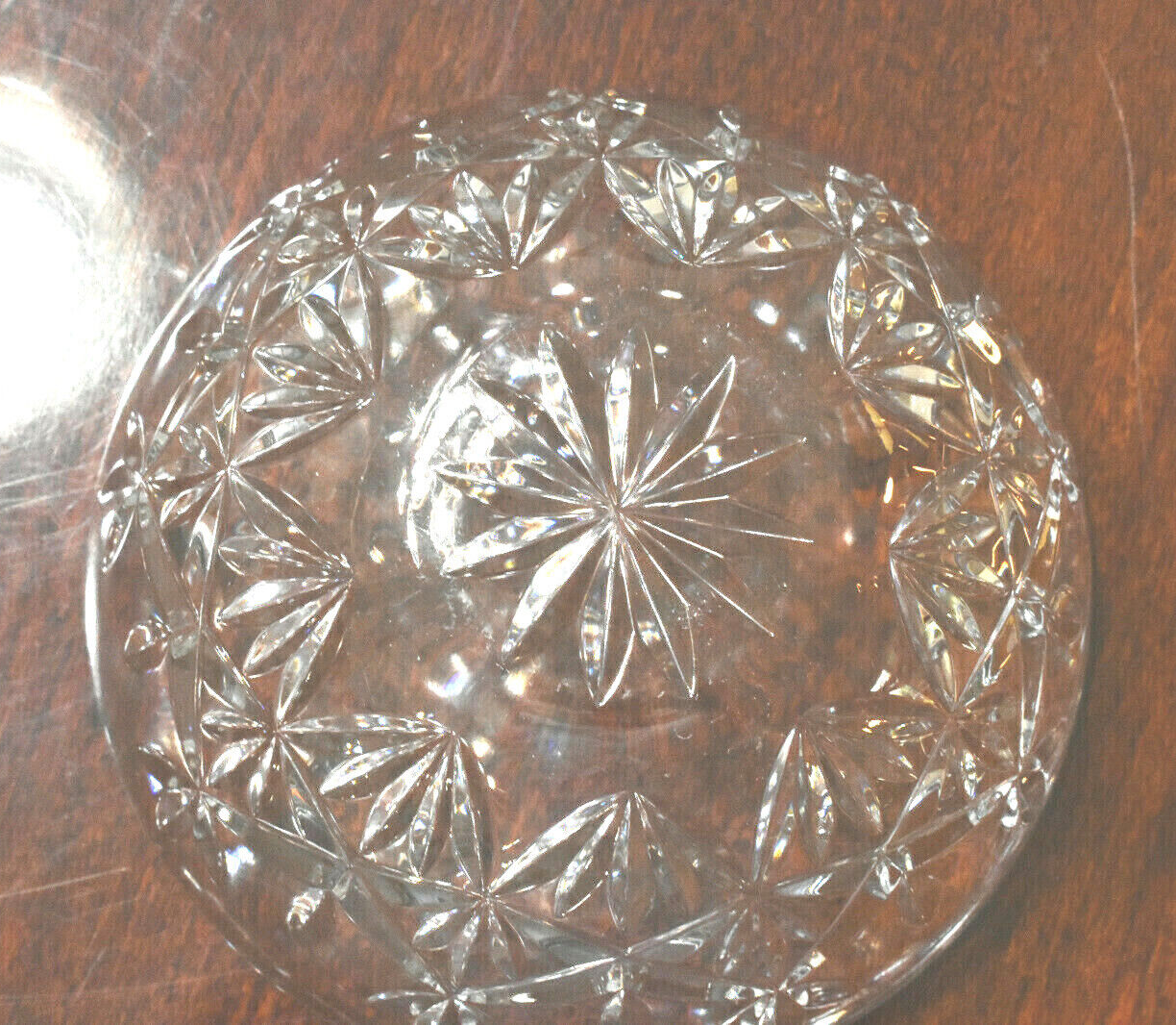 Tiffany & Co Lead Crystal Rare Pattern  6" Bowl for Decor or Service