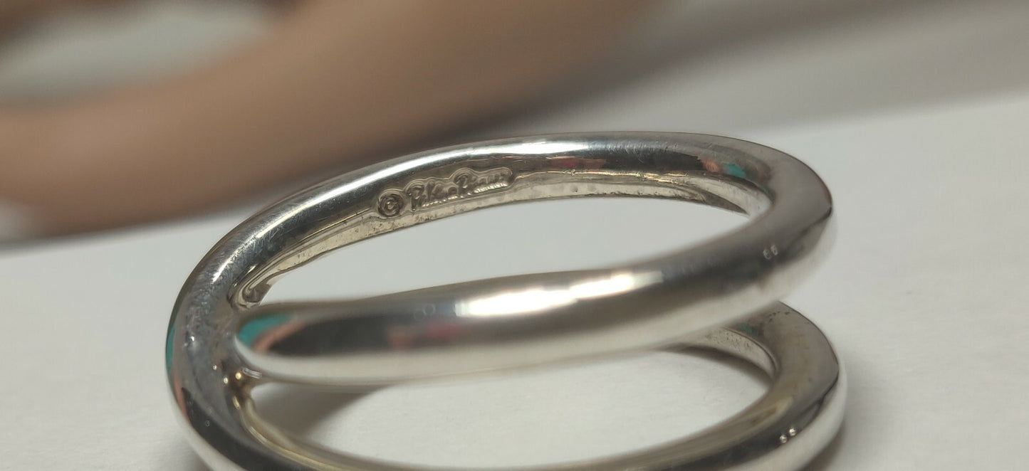 Tiffany & Co Cross Over X Double Band Size 6.5 Ring Sterling Silver .925