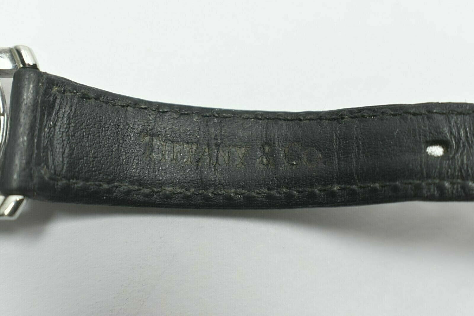 Tiffany & Co Atlas Mark Coupe Resonator Ladies Date Watch SS Guilloche