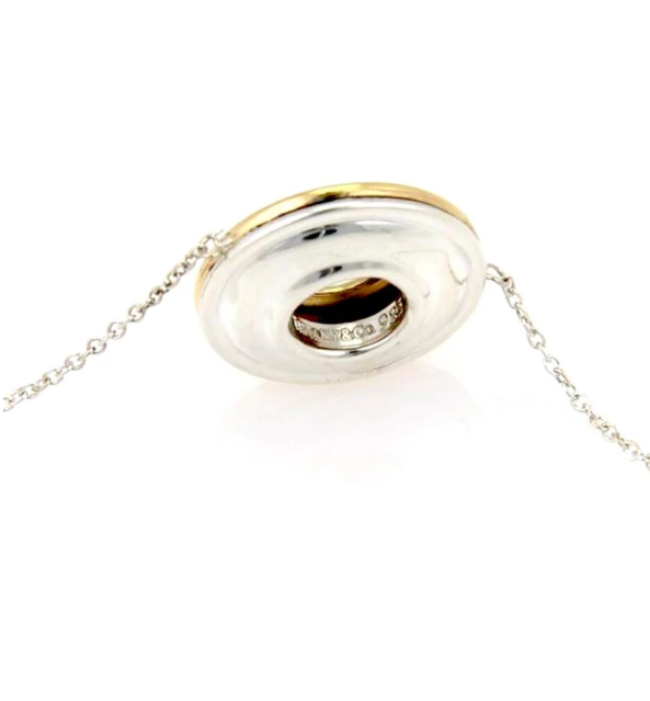 Tiffany & Co Picasso MAGIC 18K Gold Sterling Reversible Disk Necklace, Appraisal