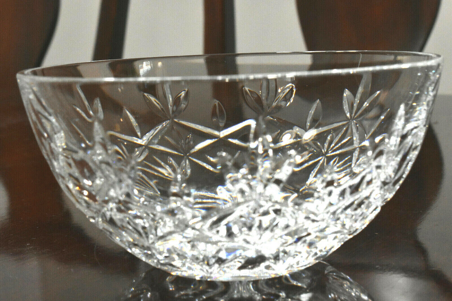 Tiffany & Co Lead Crystal Rare Pattern  6" Bowl for Decor or Service