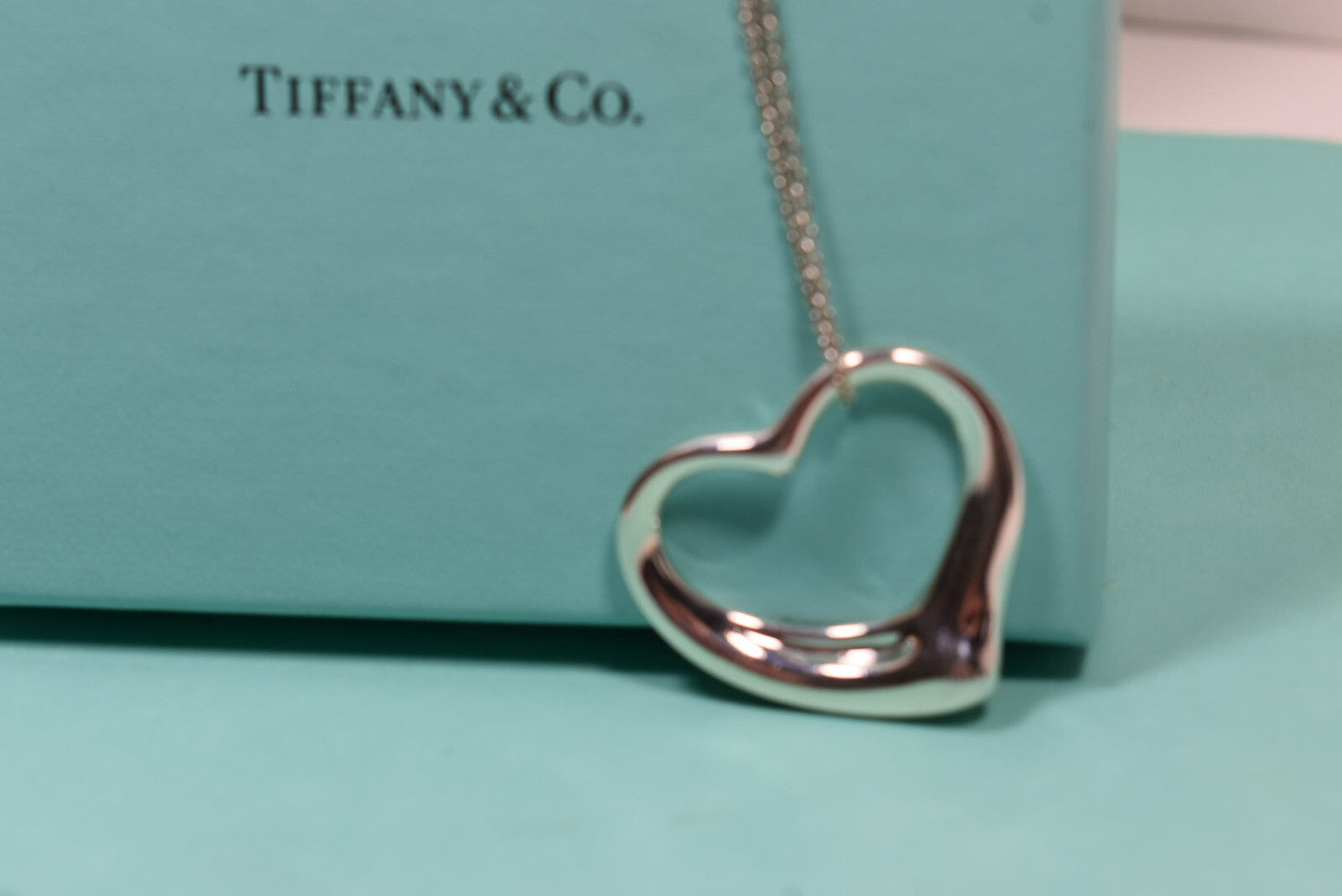 Tiffany & Co. Peretti  XL Large Open Heart Pendant Necklace