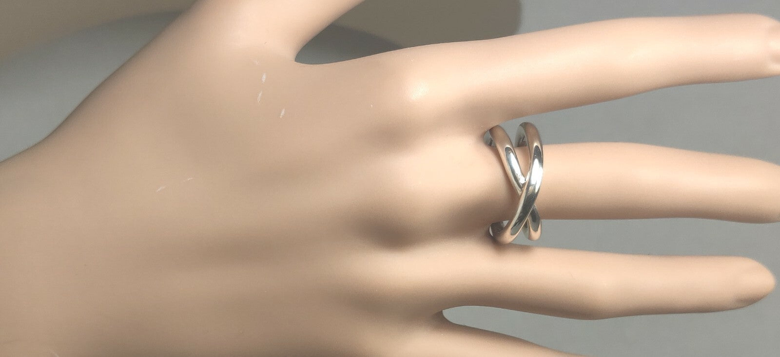 Tiffany & Co Cross Over X Double Band Size 6.5 Ring Sterling Silver .925