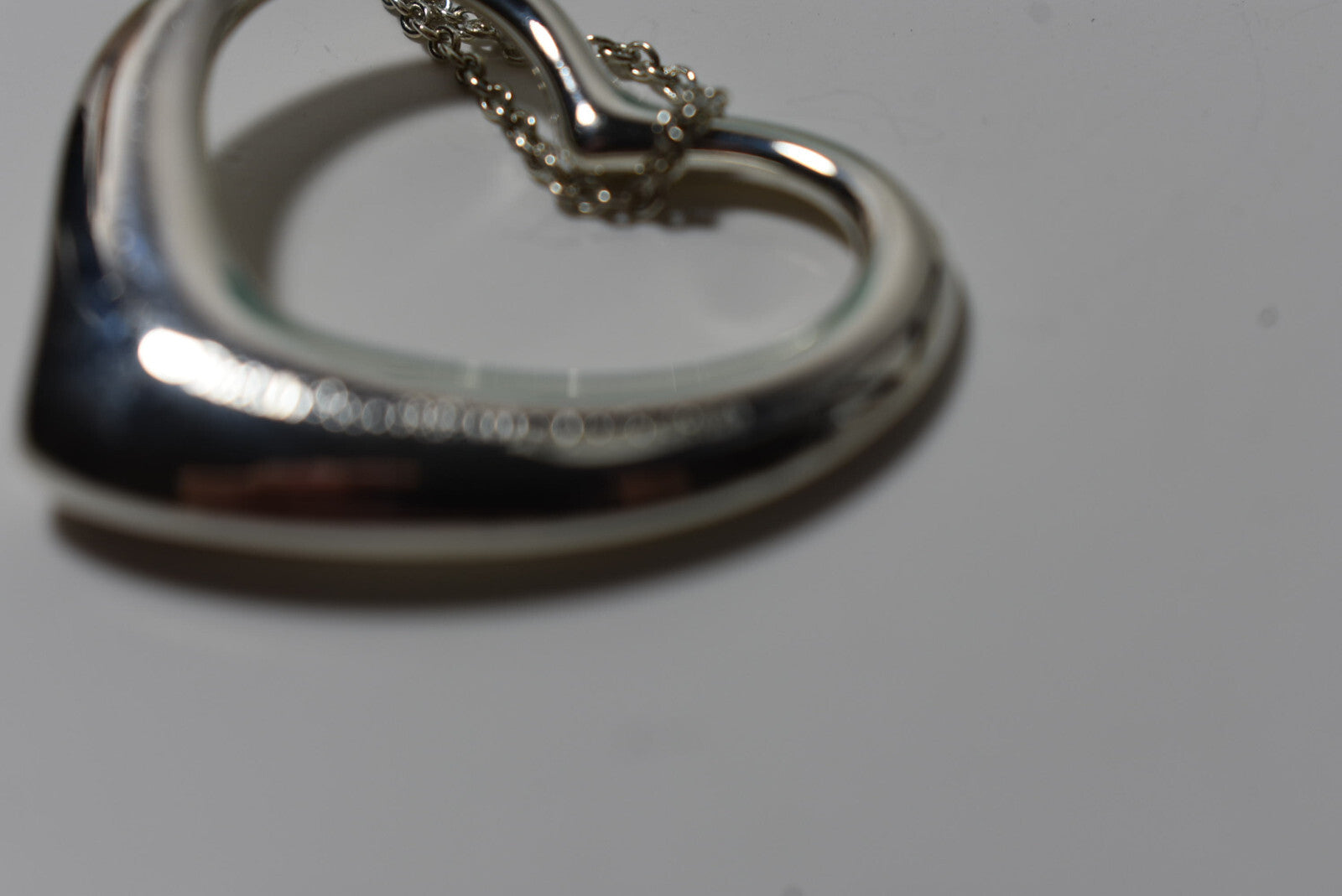 Tiffany & Co. Peretti  XL Large Open Heart Pendant Necklace