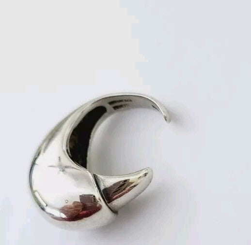 Tiffany & Co Peretti Eagle Talon Ring Sterling Silver Sz 8.5 Vintage Rare