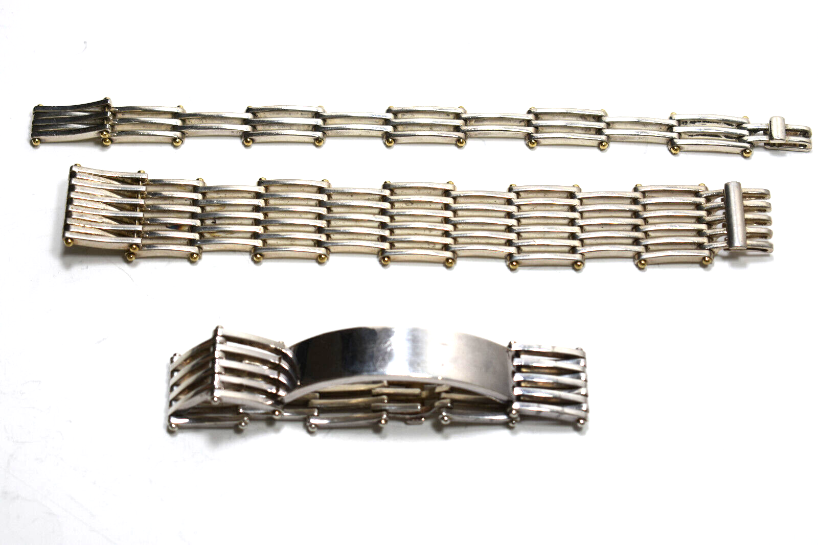 Tiffany & Co Gatelink Gate Link Bracelet 18K Gold & Sterling Silver Rare Unisex
