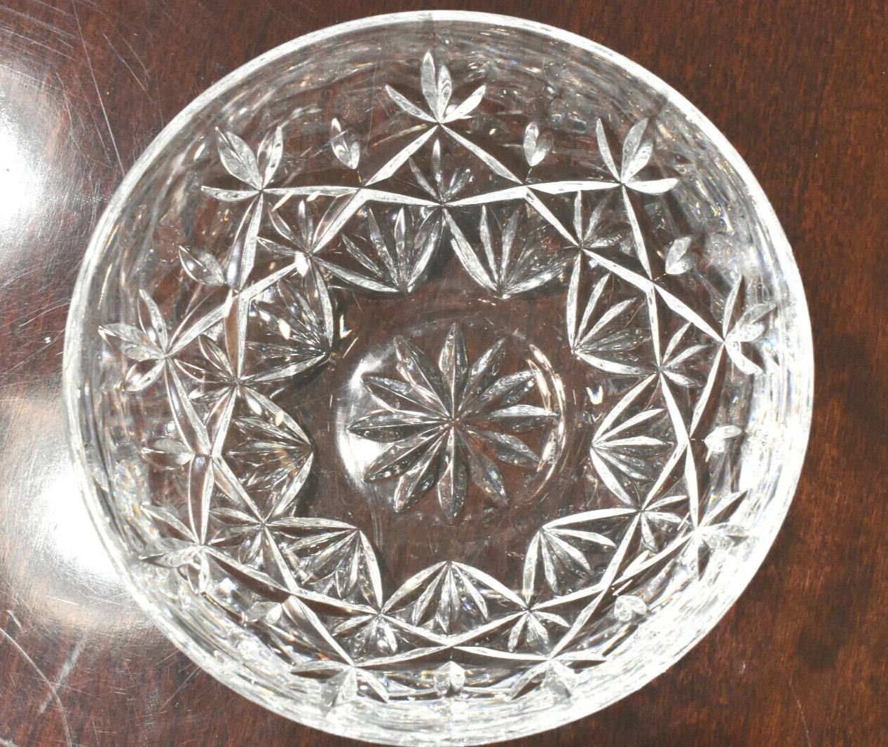 Tiffany & Co Lead Crystal Rare Pattern  6" Bowl for Decor or Service