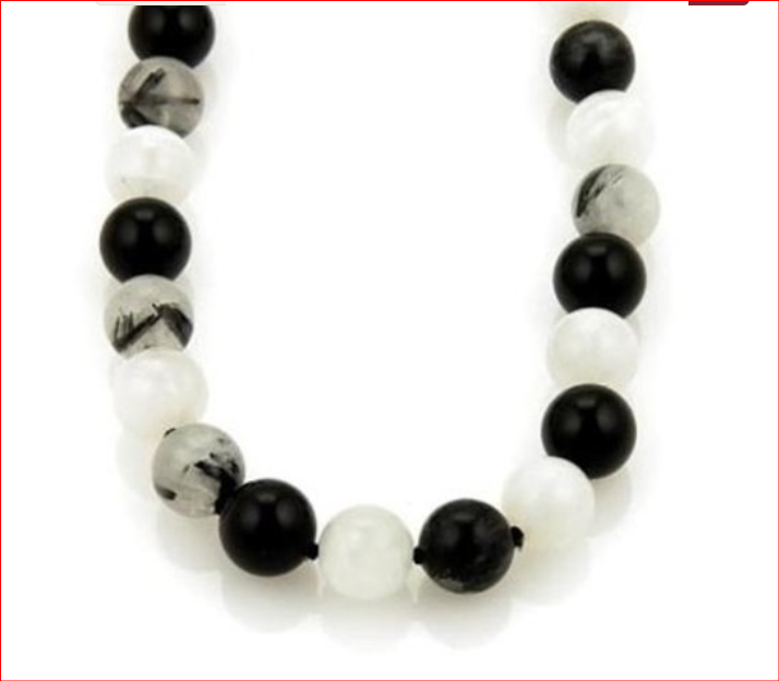 Tiffany & Co Paloma Picasso Rare Moonstone Quartz Onyx Bead Necklace