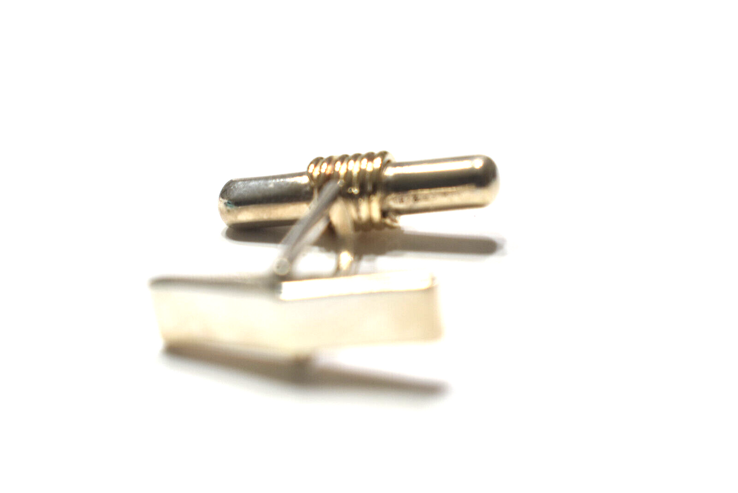 Tiffany & Co Silver & Gold Bar Cuff Links & Pouch Vintage Cufflinks
