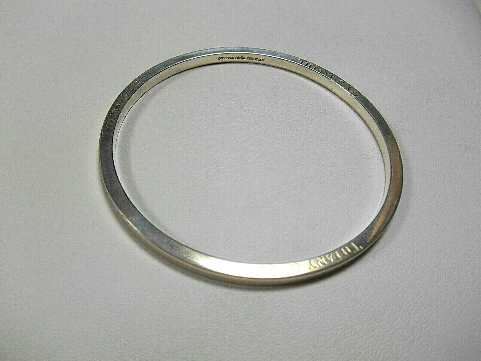 Tiffany & Co Icon Bangle Bracelet Italy Sterling Silver Vintage, Rare