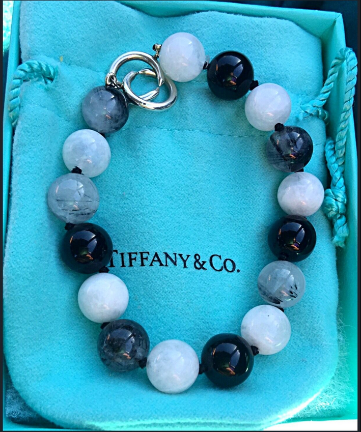Tiffany & Co Paloma Picasso Rare Moonstone Quartz Onyx Bead Necklace