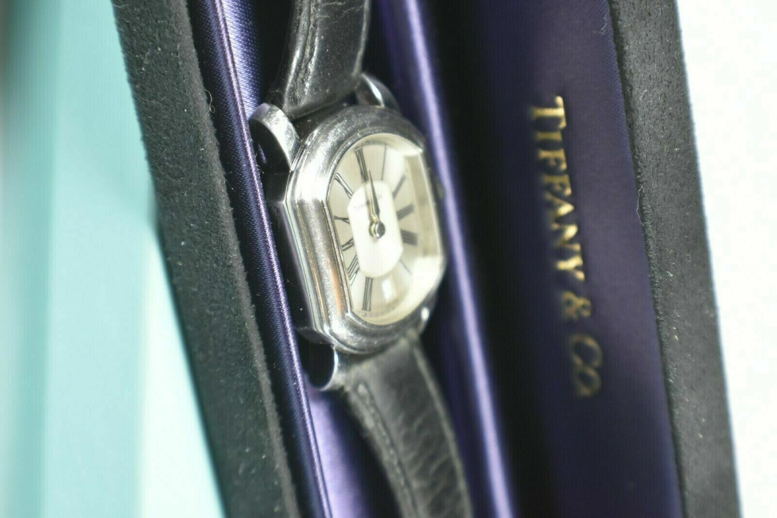 Tiffany & Co Atlas Mark Coupe Resonator Ladies Date Watch SS Guilloche