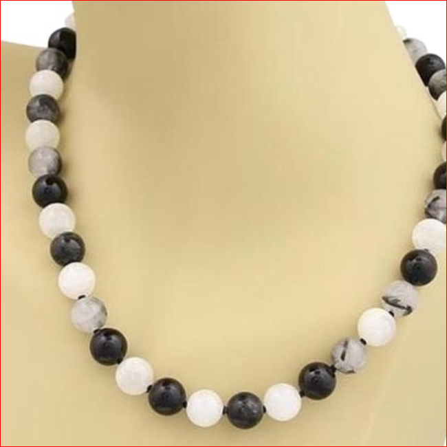 Tiffany & Co Paloma Picasso Rare Moonstone Quartz Onyx Bead Bracelet & Pouch
