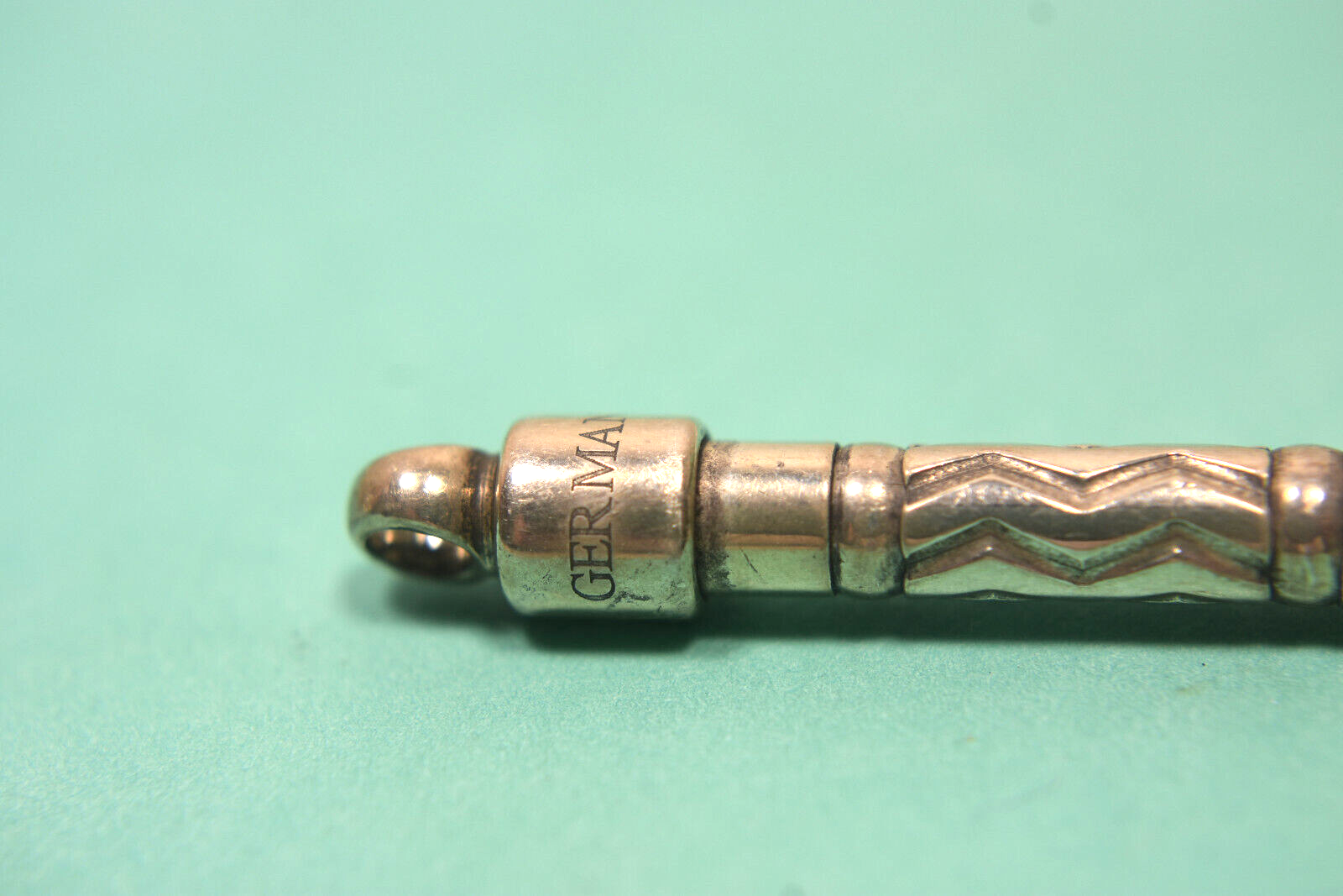 Tiffany & Co Zig Zag Aztec Bead Bracelet Sterling Silver 7.5"  Vintage Germany