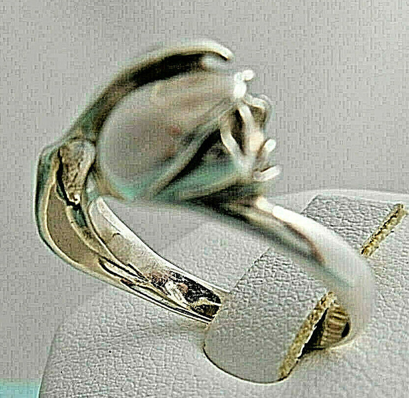 Tiffany & Co VintageTulip Flower Ring Sterling Silver 5.5 Pouch Incl.