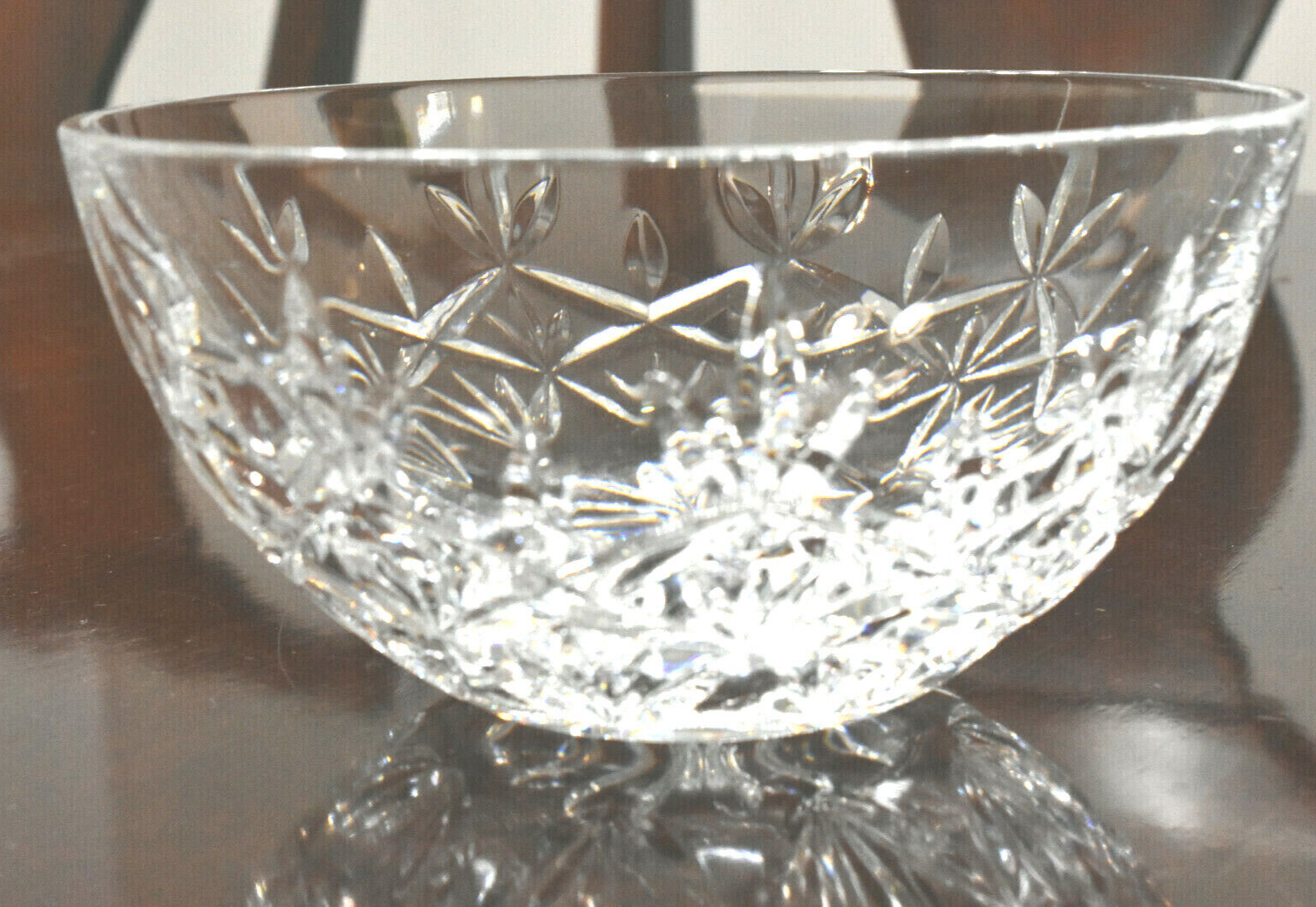 Tiffany & Co Lead Crystal Rare Pattern  6" Bowl for Decor or Service