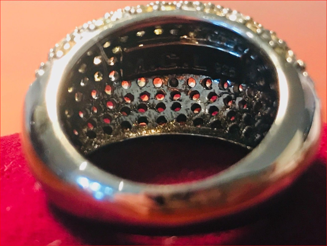 MCL Matthew Campbell Laurenza Sapphire Stardust Pave Ring Sterling Silver Sz 7