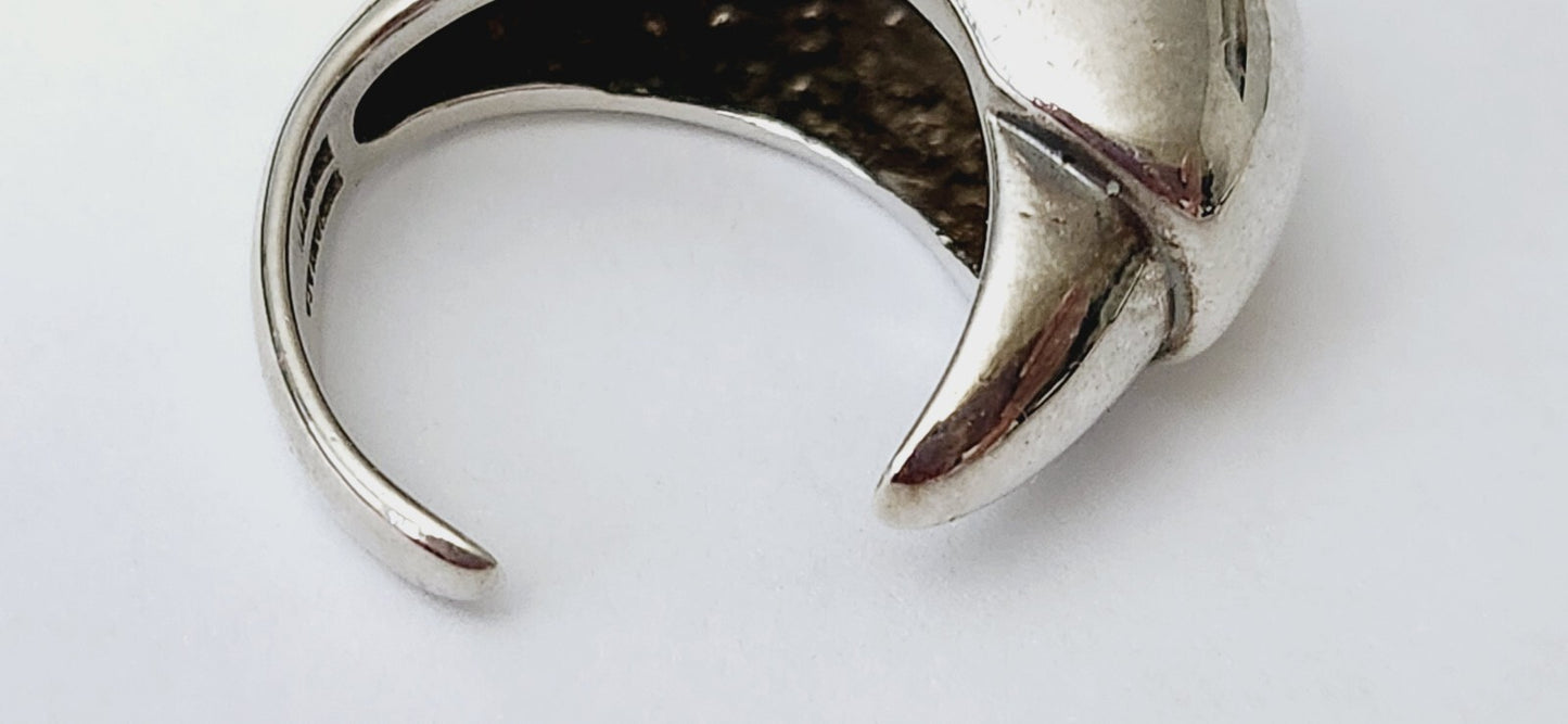Tiffany & Co Peretti Eagle Talon Ring Sterling Silver Sz 8.5 Vintage Rare