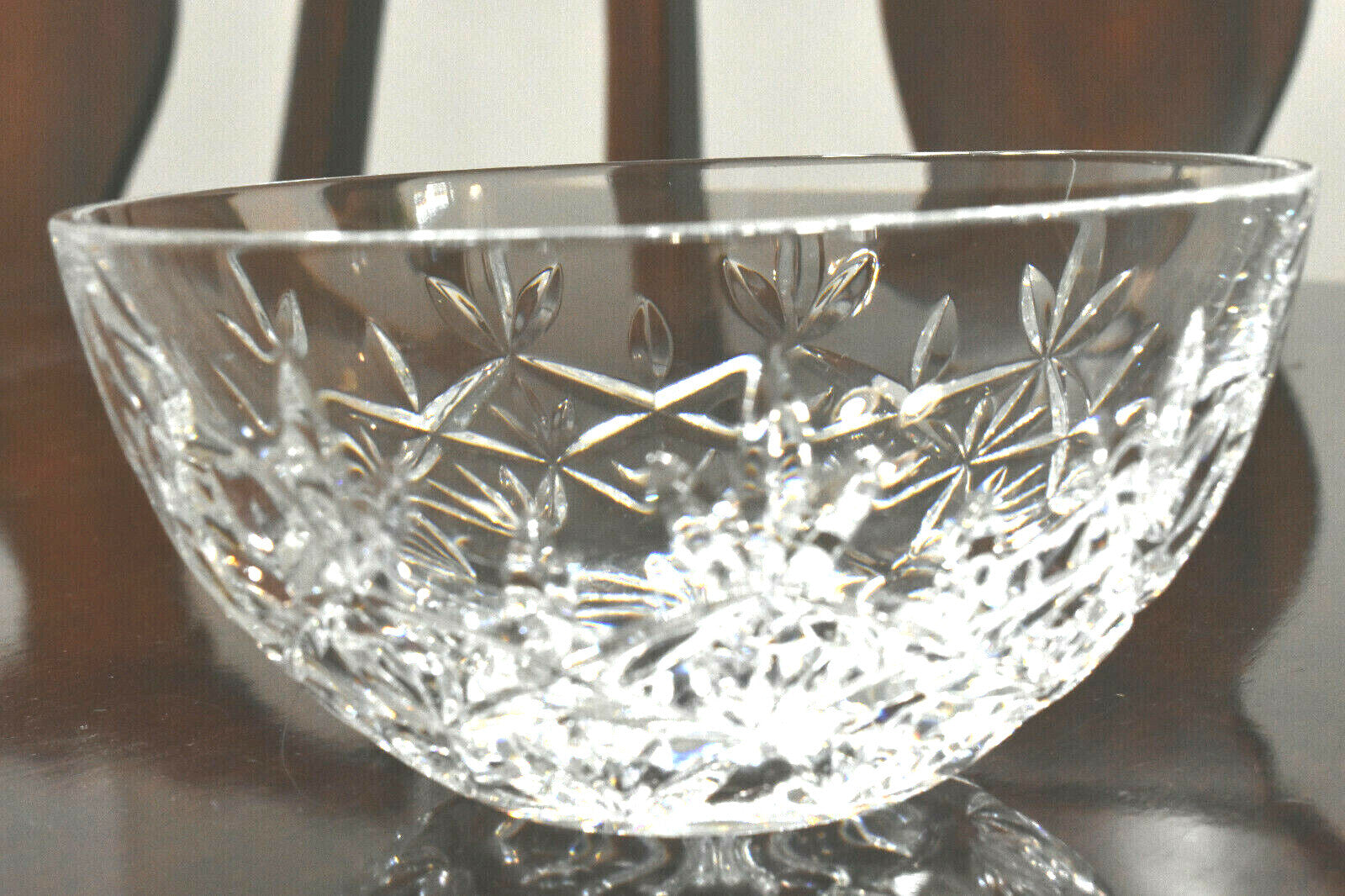 Tiffany & Co Lead Crystal Rare Pattern  6" Bowl for Decor or Service