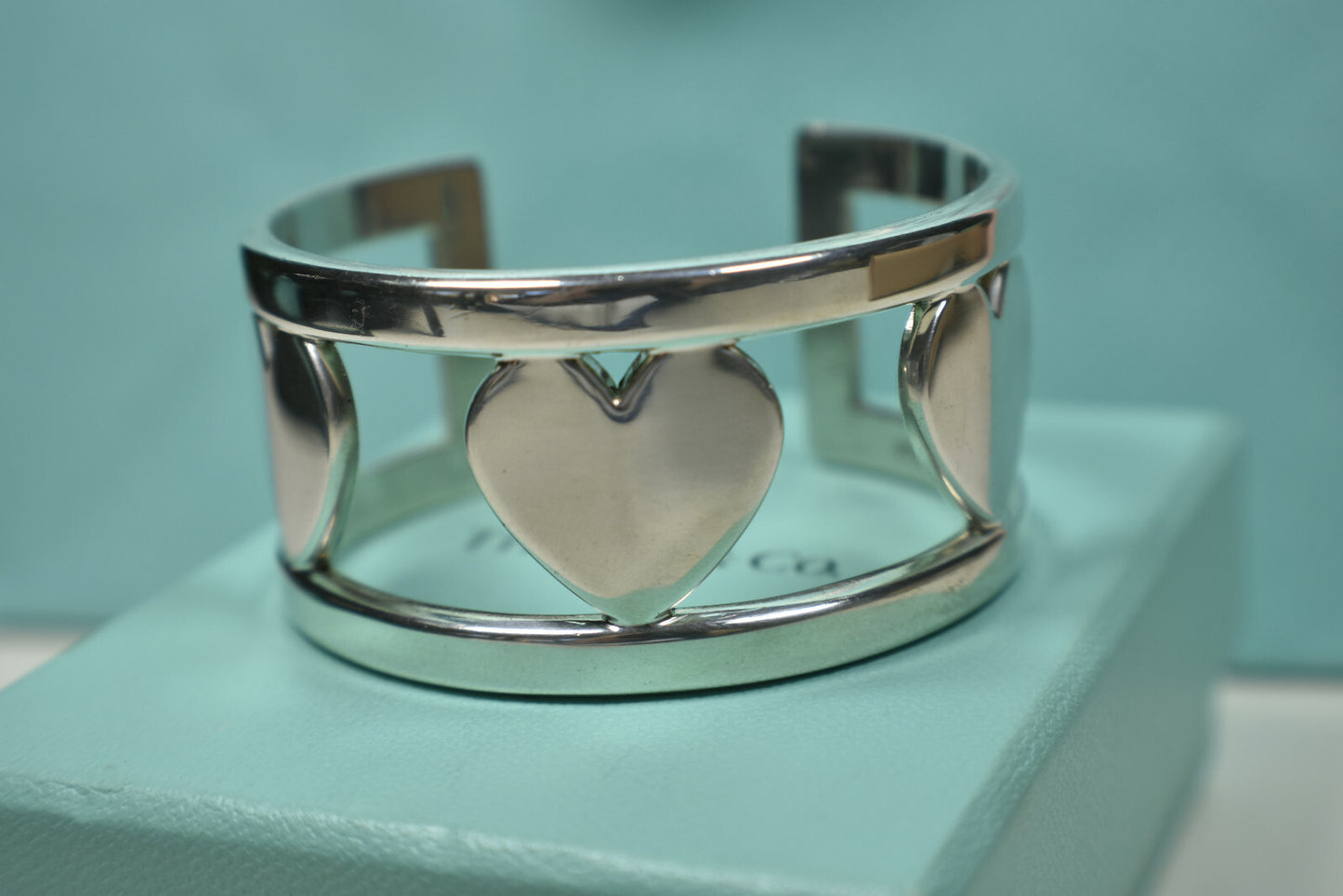Tiffany & Co Picasso Grafitti X Cuff Bangle Bracelet Silver Pouch & Box