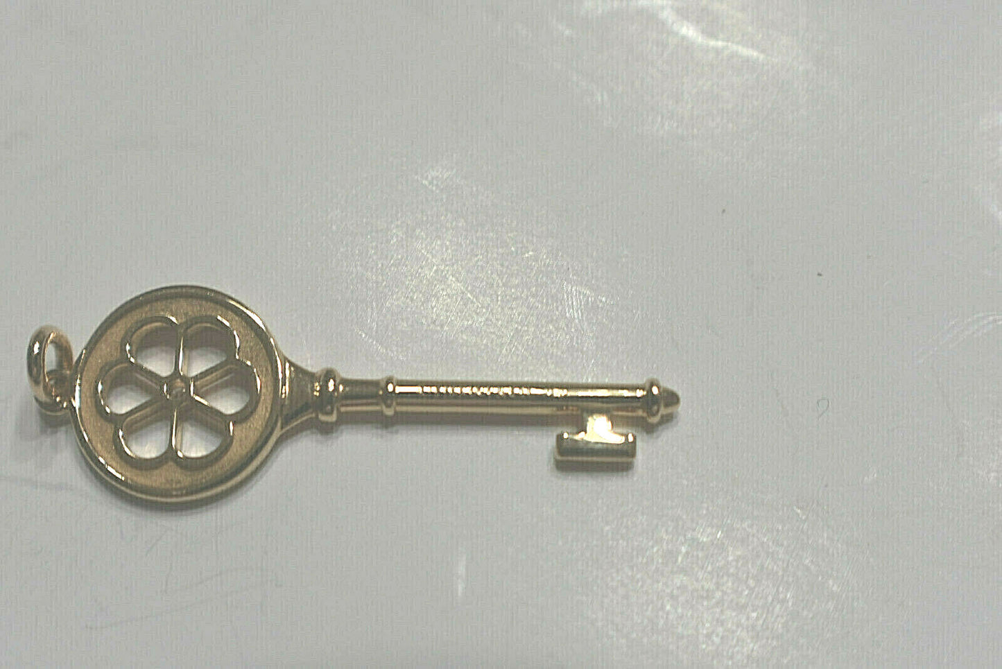 Tiffany & Co Diamond 18K Rose Gold Blossom Key Pendant 4 Necklace w/ Pouch